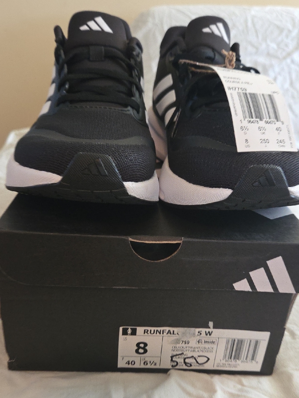 Adidas Black and White Women's Running Sneakers